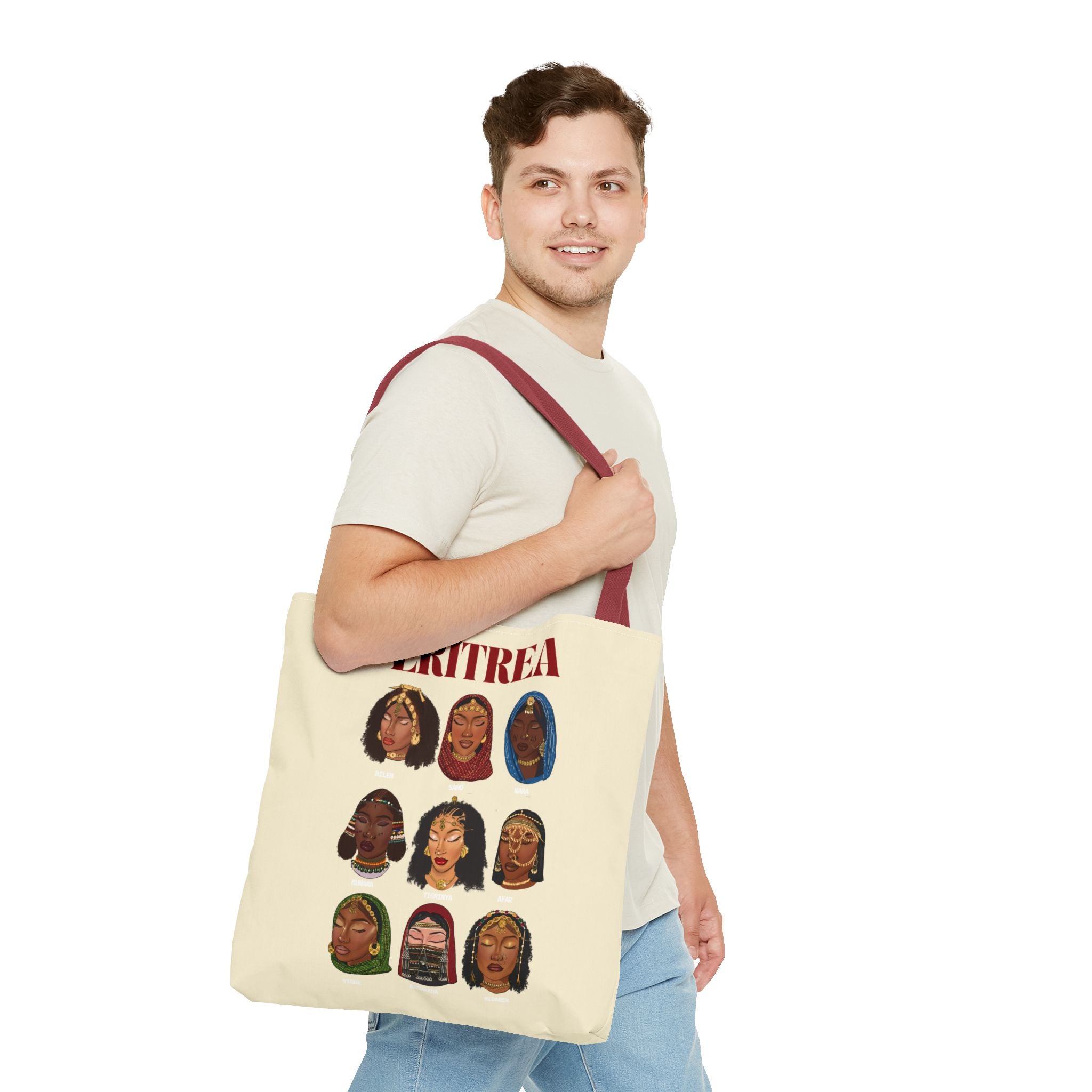 Eritrea Tribes Tote Bag - Cream